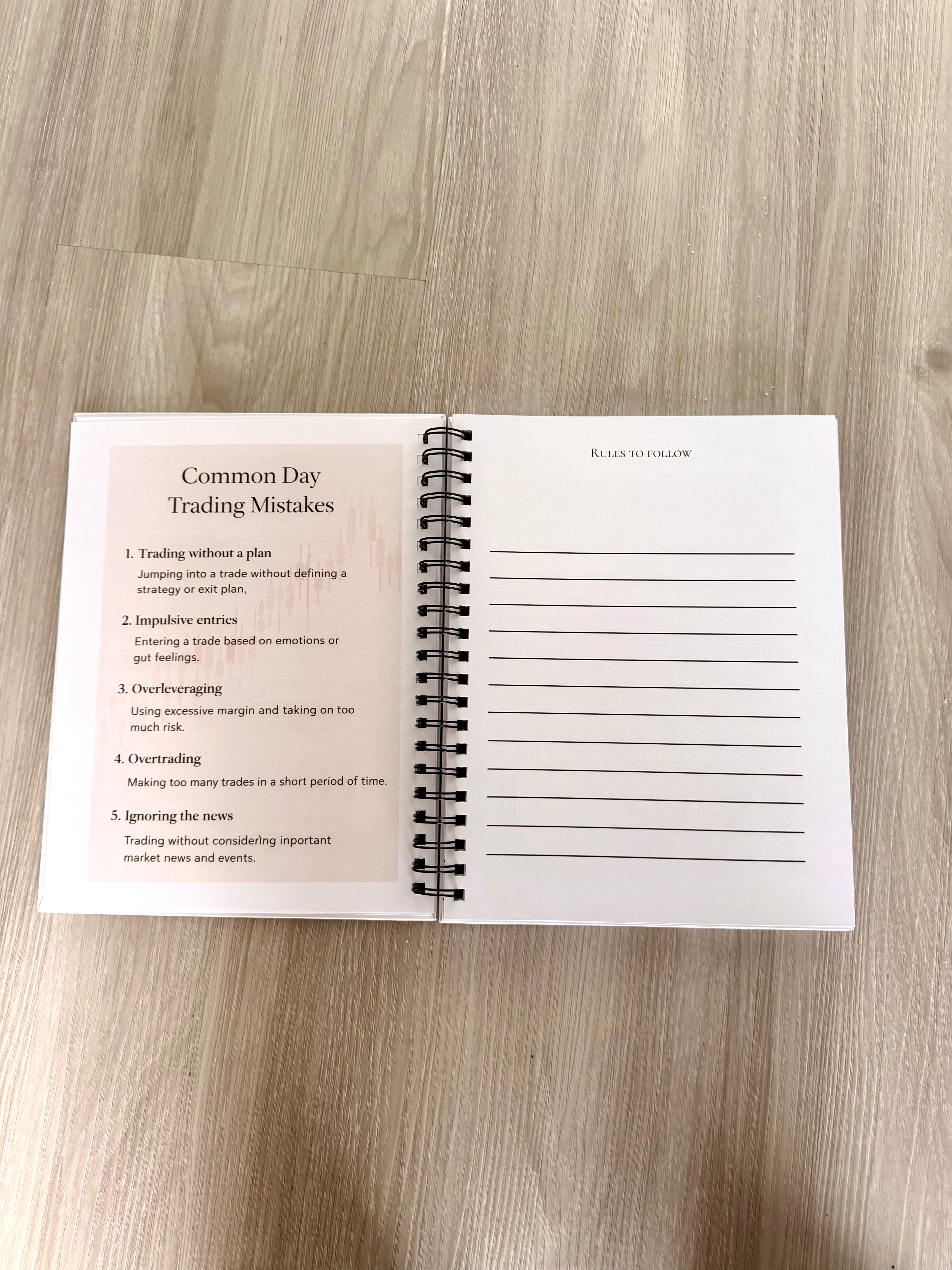 Candles&Champagne - Trading Journal For Women