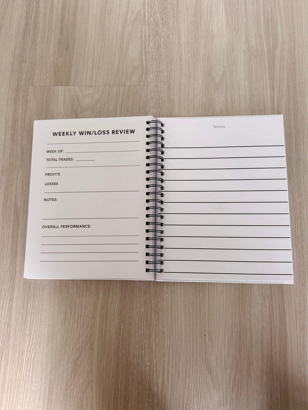 Candles&Champagne - Trading Journal For Women