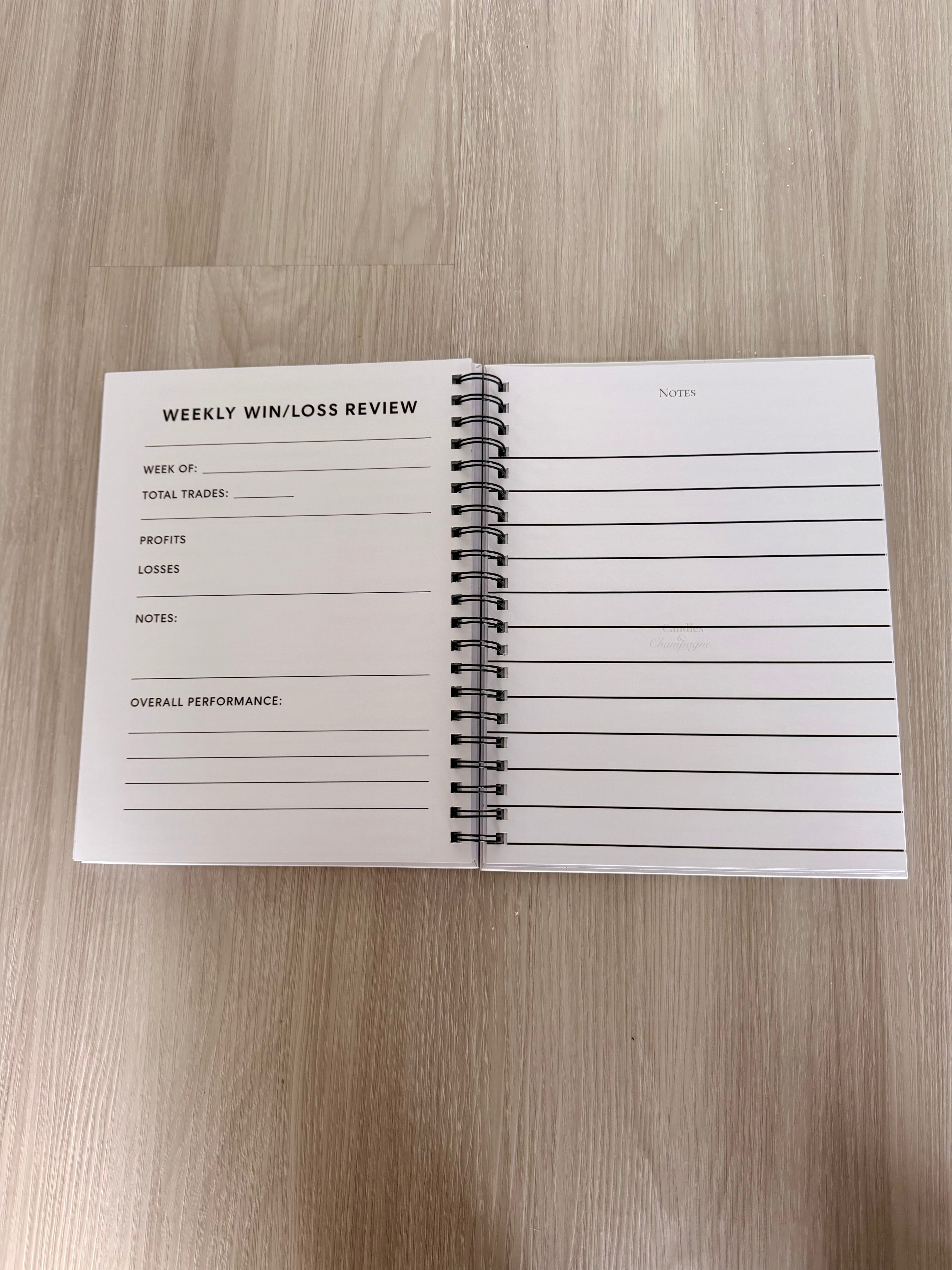 Candles&Champagne - Trading Journal For Women